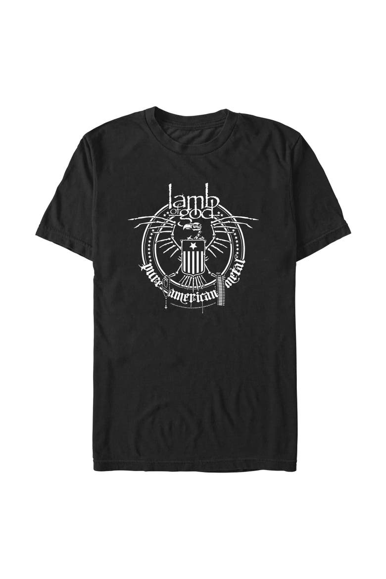 Men's Lamb of God Pure American Metal Bird  Graphic T-Shirt, Main, color, Black