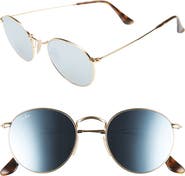 Ray-Ban Icons 50mm Round Sunglasses