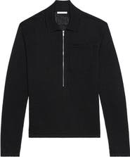 Helmut Lang Half Zip Linen Sweater