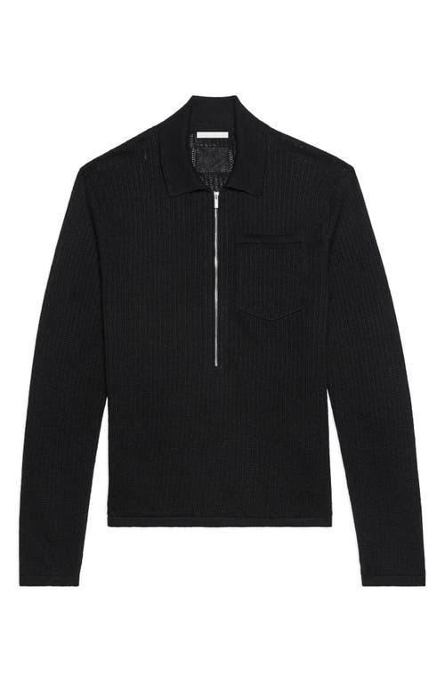 Helmut Lang Half Zip Linen Sweater