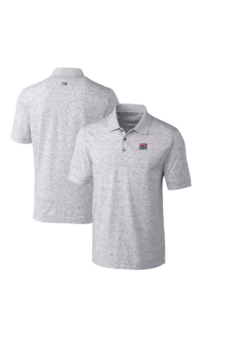 Men's Cutter & Buck Steel New York Giants Advantage Tri-Blend Space Dye Throwback Polo, Alternate, color, Steel