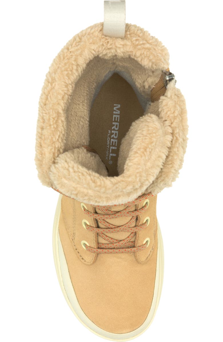 Merrell Marquette Thermo Waterproof Faux Shearling Lined Boot, Alternate, color, Tan