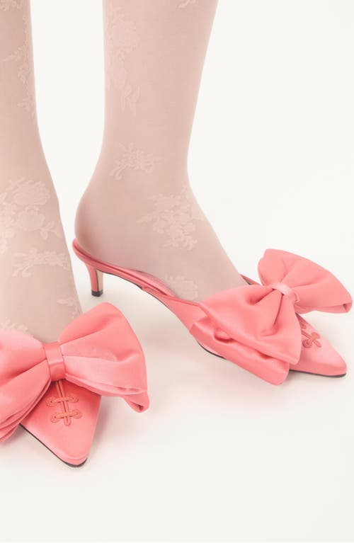 Valentino Garavani Yolande Satin Mule 45mm Woman Salmon 37.5 In Pink
