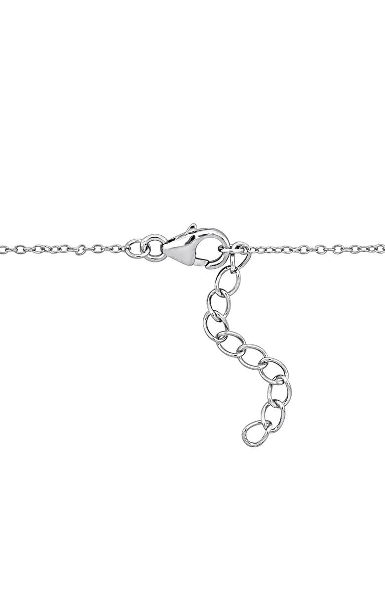 DELMAR Tazanaite & White Sapphire Bar Penant Necklace, Alternate, color, Purple