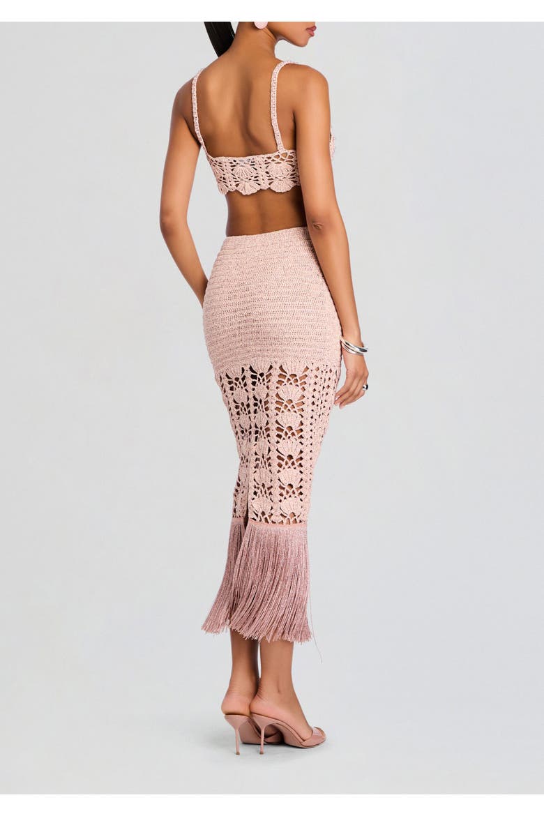 Bellini Crochet Top, Alternate, color, Metallic Peche