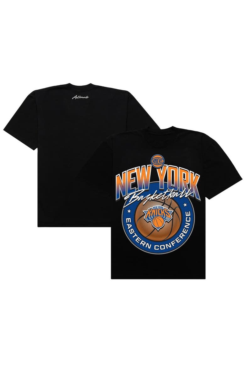 Men's Authmade Black New York Knicks Basketball Mesh Premium T-Shirt, Main, color, Black