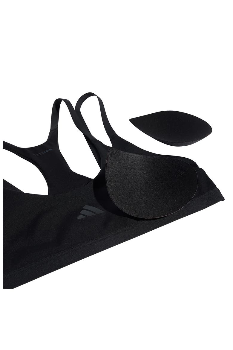 Double Strap Low Impact Sports Bra, Alternate, color, BLACK
