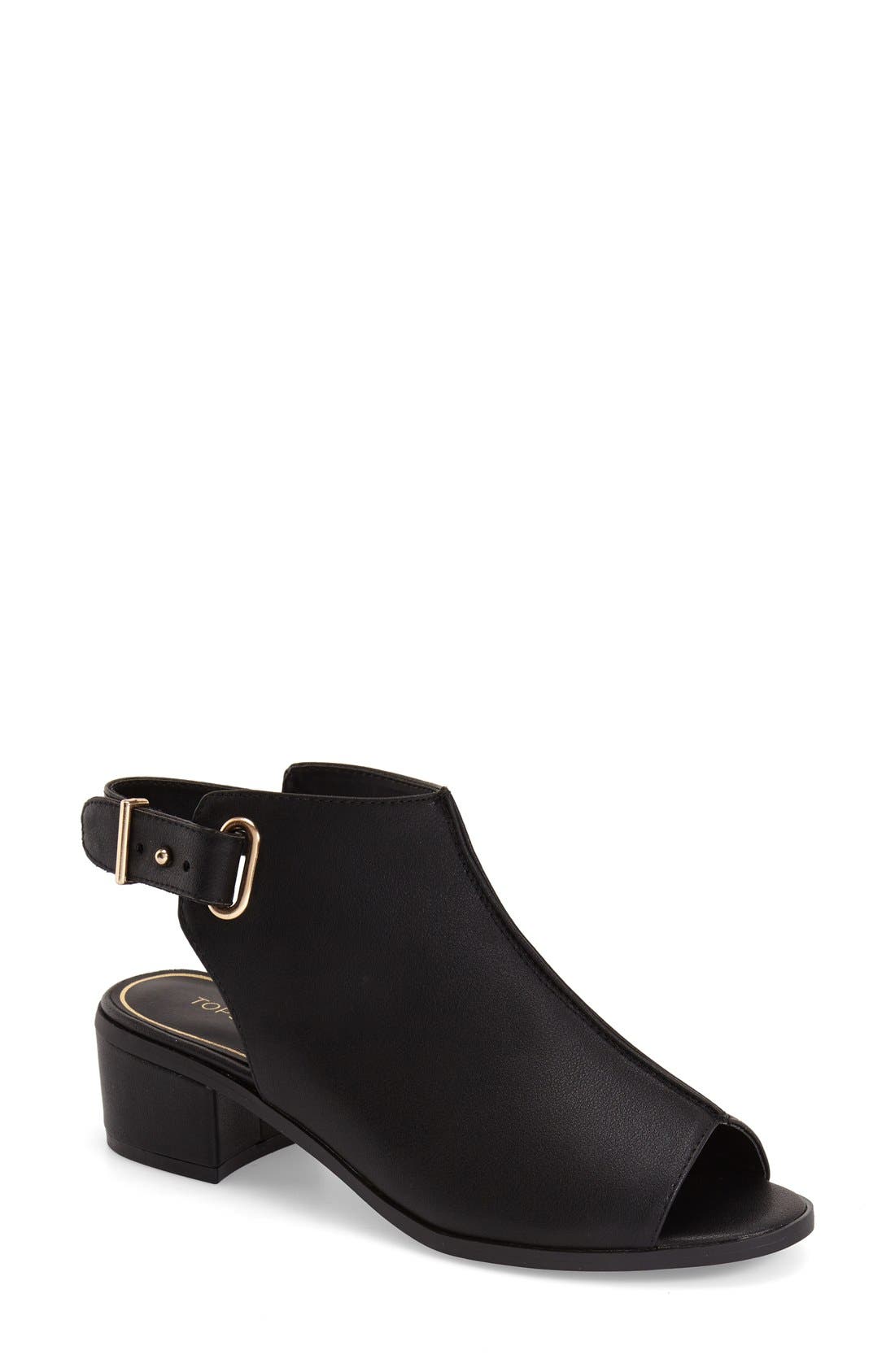 'Nix' Slingback Block Heel Sandal, Main, color, BLACK
