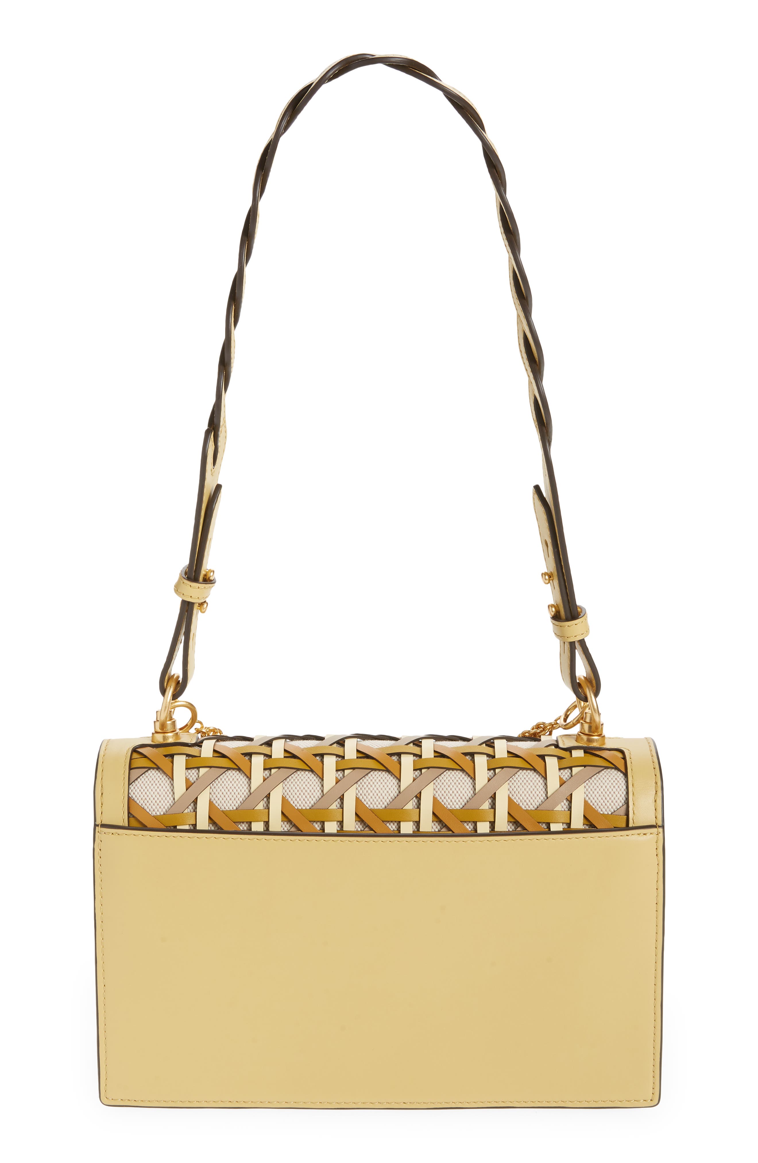 Tory Burch Miller Basketweave Leather Shoulder Bag, Alternate, color, 