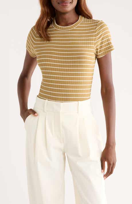 rag & bone Luca Stripe Rib Baby T-Shirt