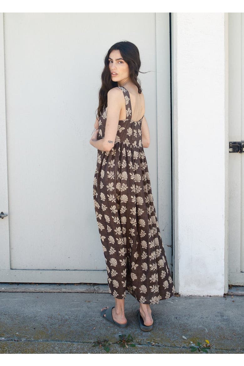 Gabby Button-up Ankle Length Dress, Alternate, color, Botanical