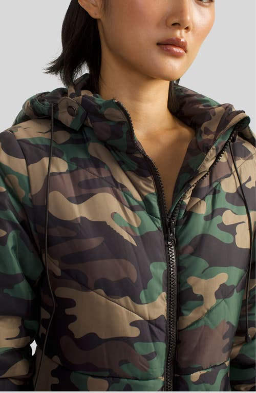 Cynthia Rowley Undercover Ski Suit In Green Camo