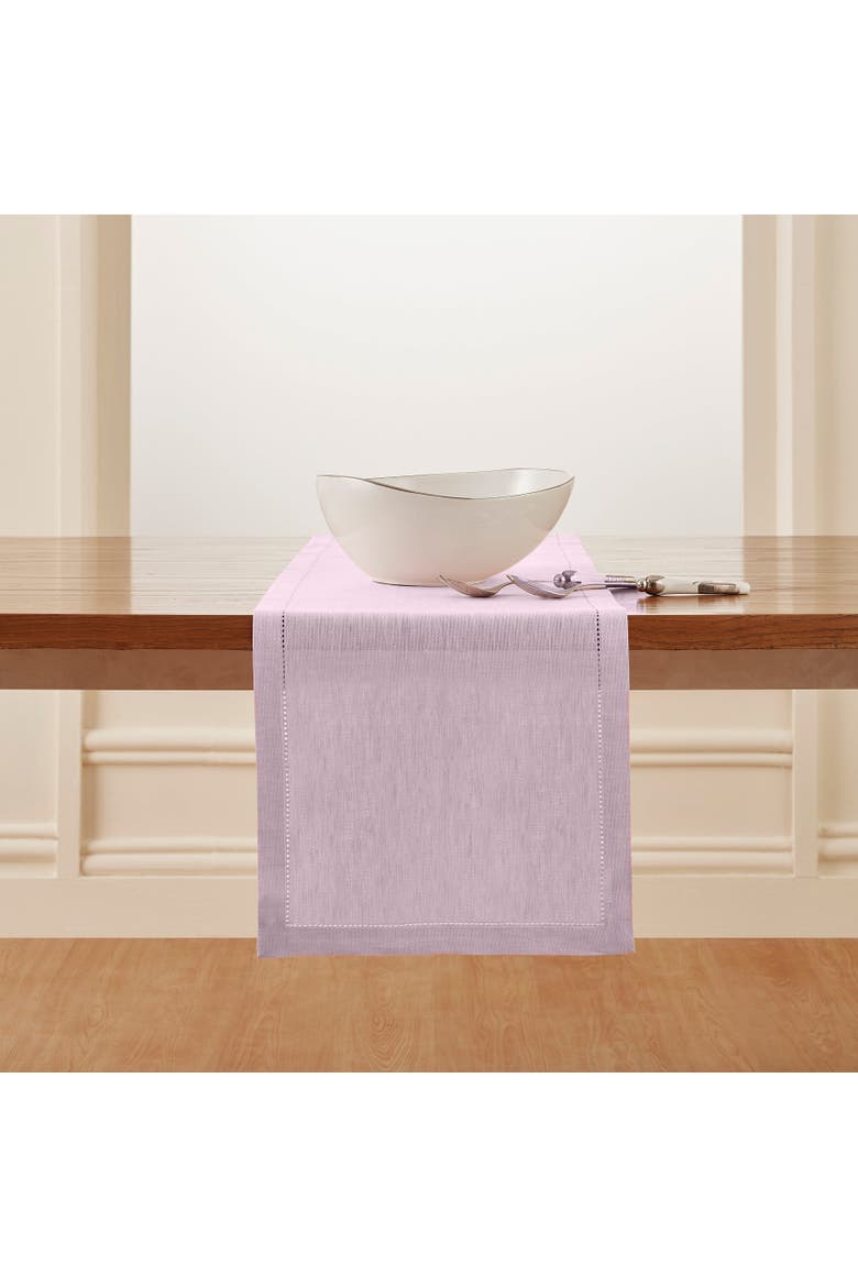Linen Table Runner - Milan, Main, color, Bubblegum Pink