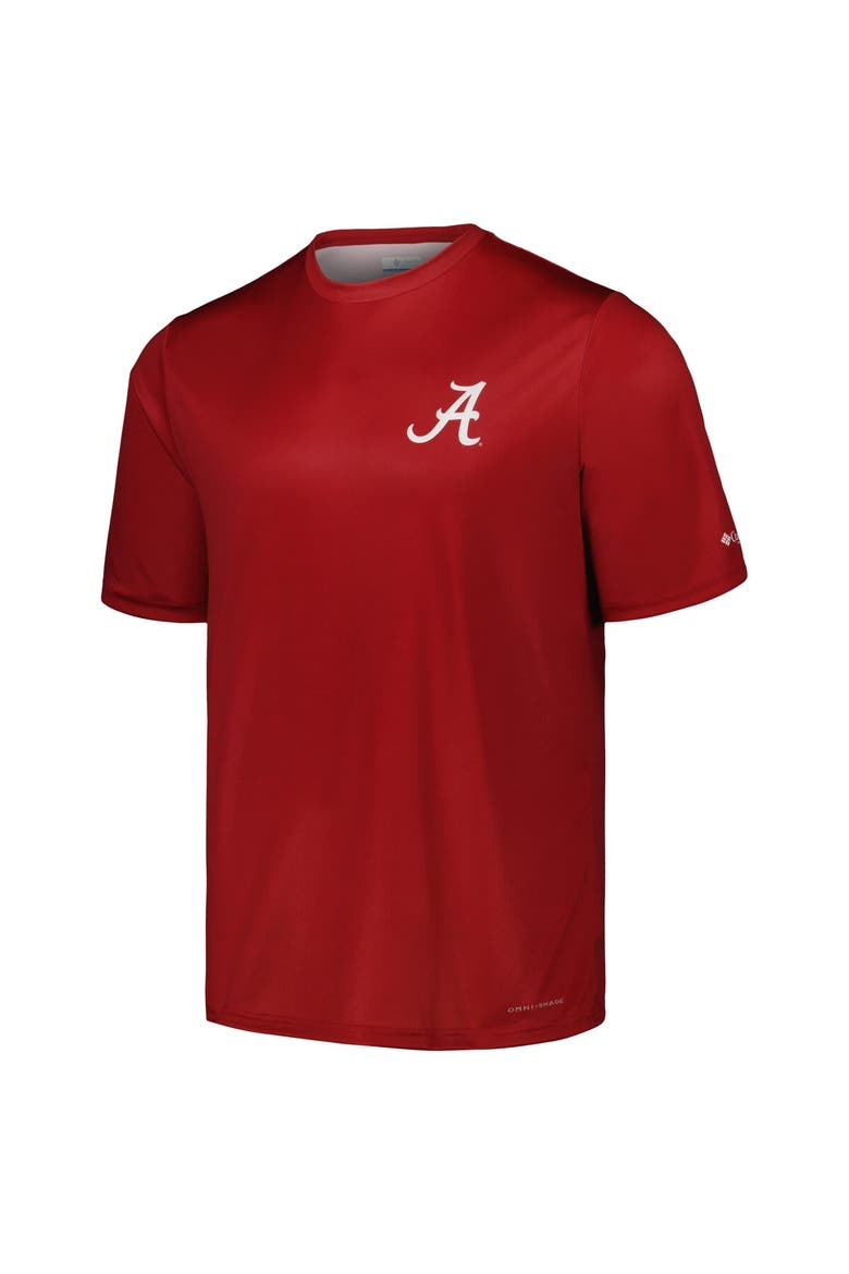 Men's Columbia Crimson Alabama Crimson Tide Terminal Tackle Omni-Shade T-Shirt, Alternate, color, Crimson
