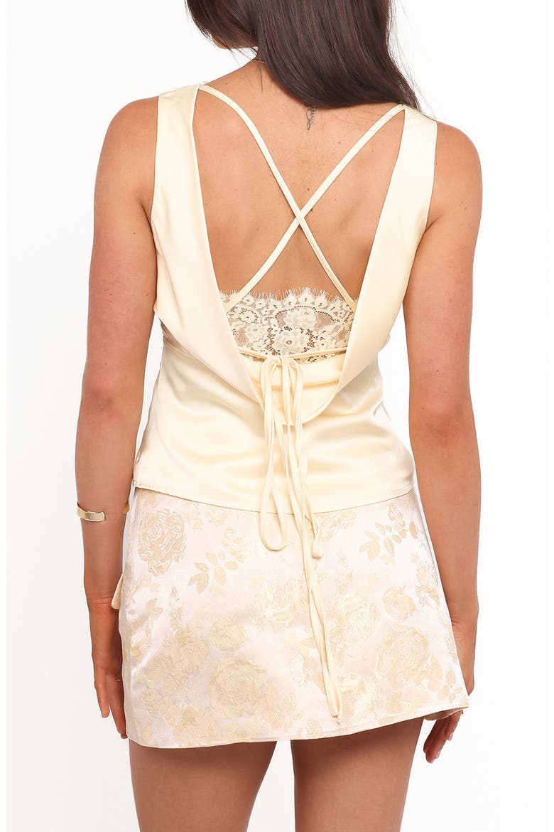 Wynn Strappy Cowl Back Satin Top, Alternate, color, YELLOW