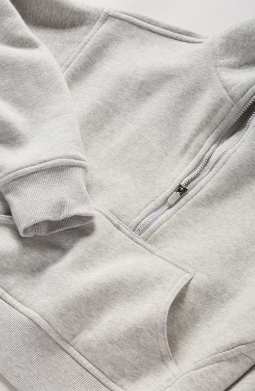 Zella Girl Kids' Cloud Fleece Half Zip Sweatshirt In Gray