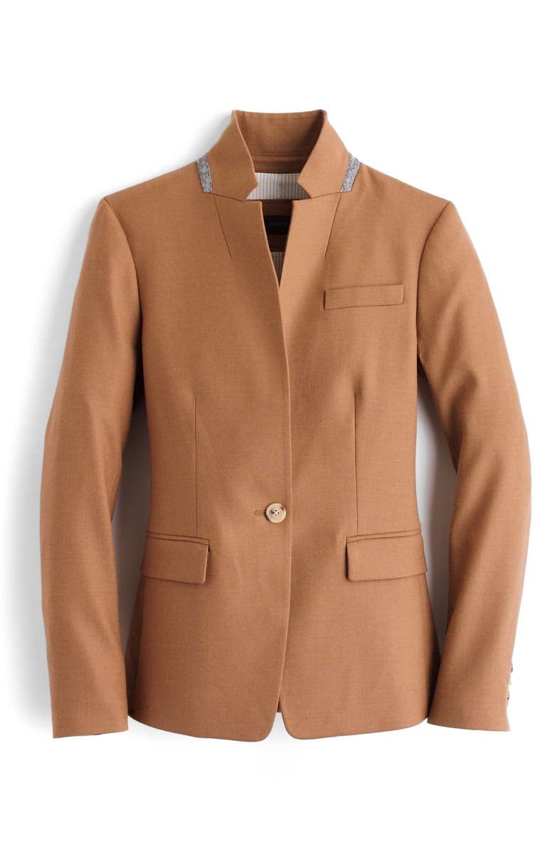 J.Crew Regent Stand Collar Blazer, Alternate, color,