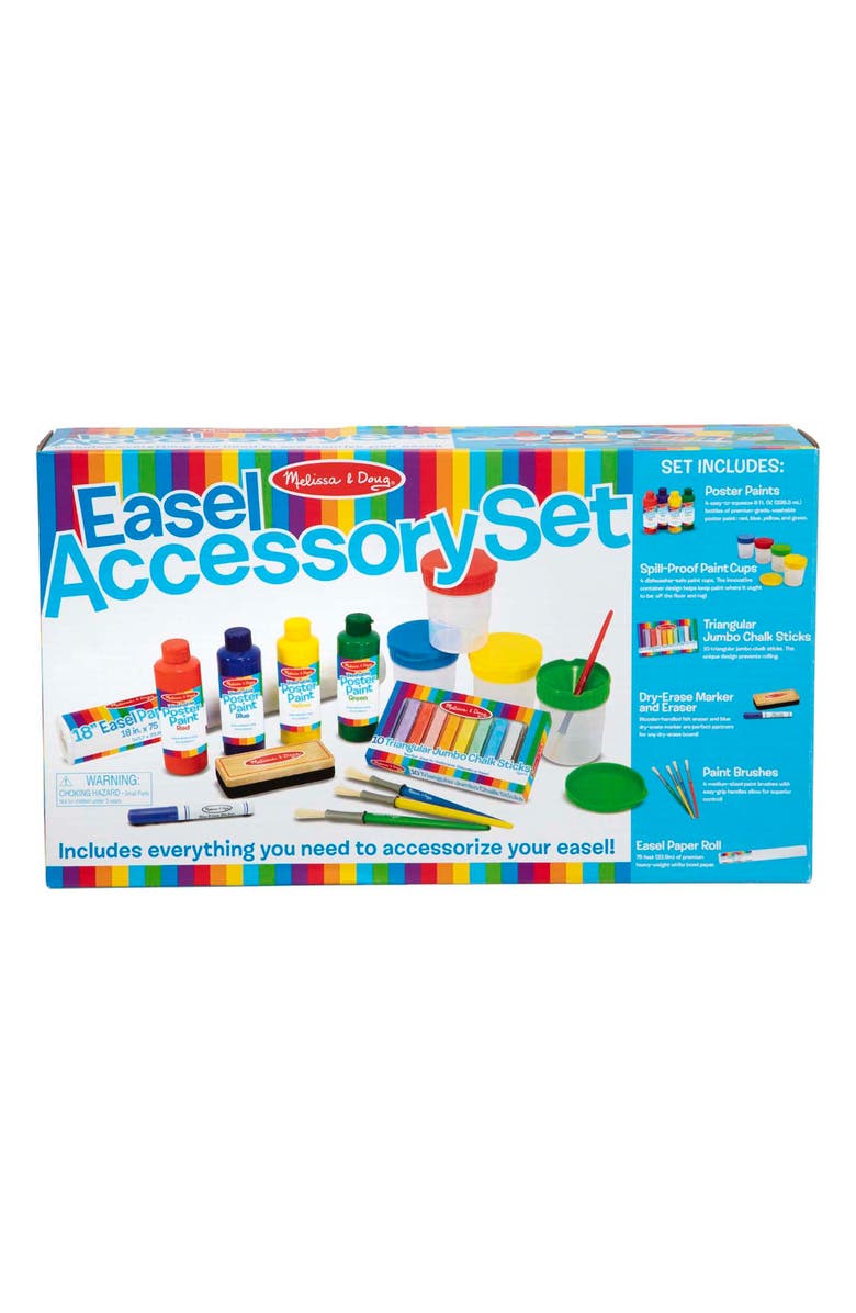 Melissa & Doug Deluxe Standing Wooden Easel & Art Supply Set, Alternate, color, 