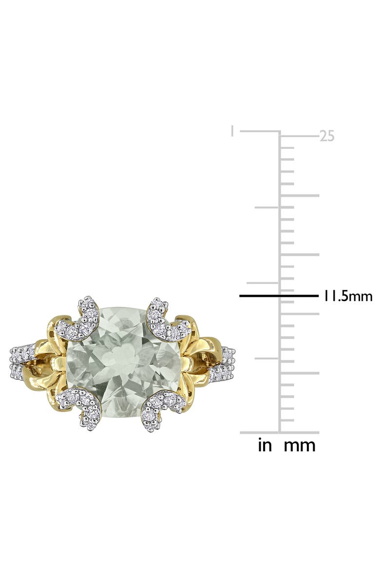 Green Quartz & White Topaz Ring, Alternate, color, GREEN