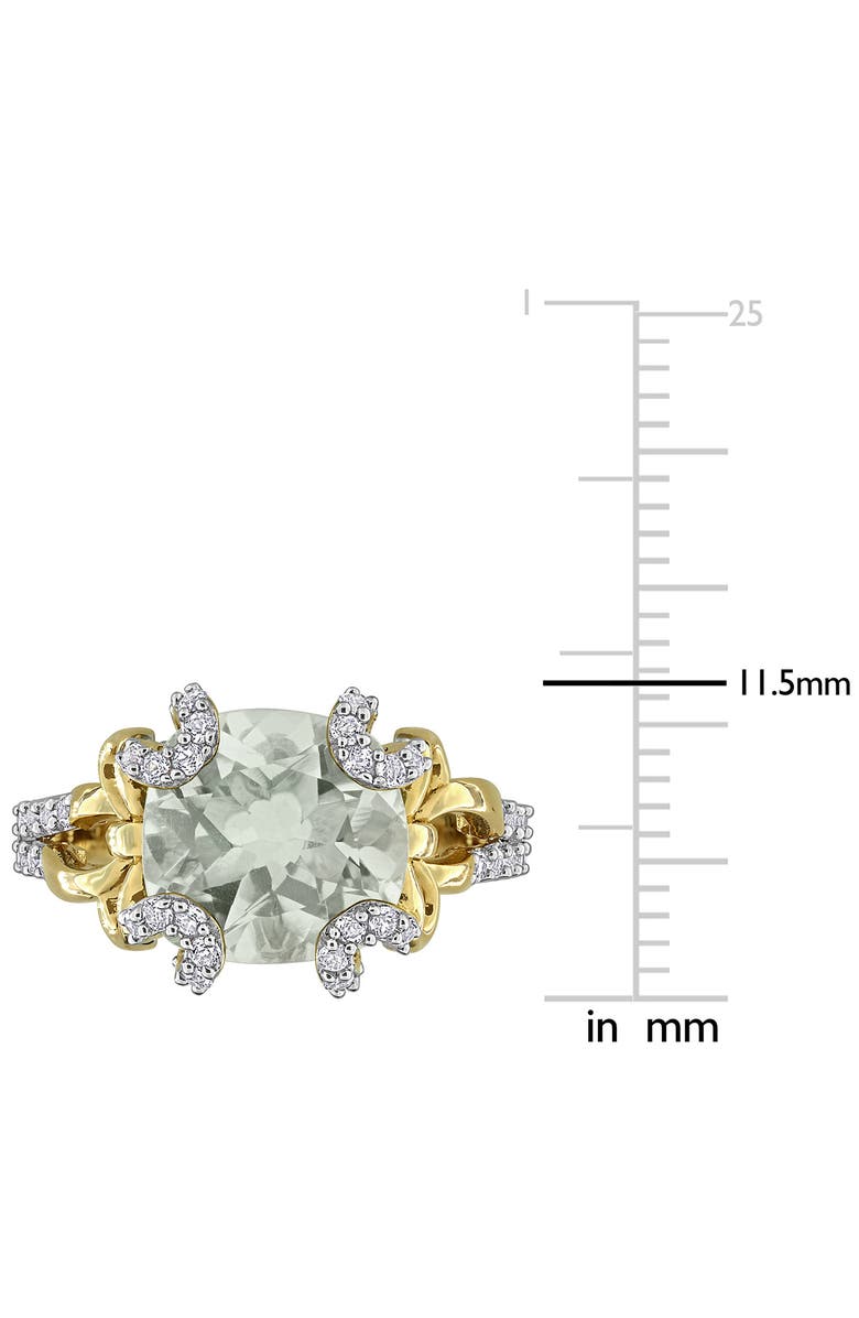 DELMAR Green Quartz & White Topaz Ring, Alternate, color, Green