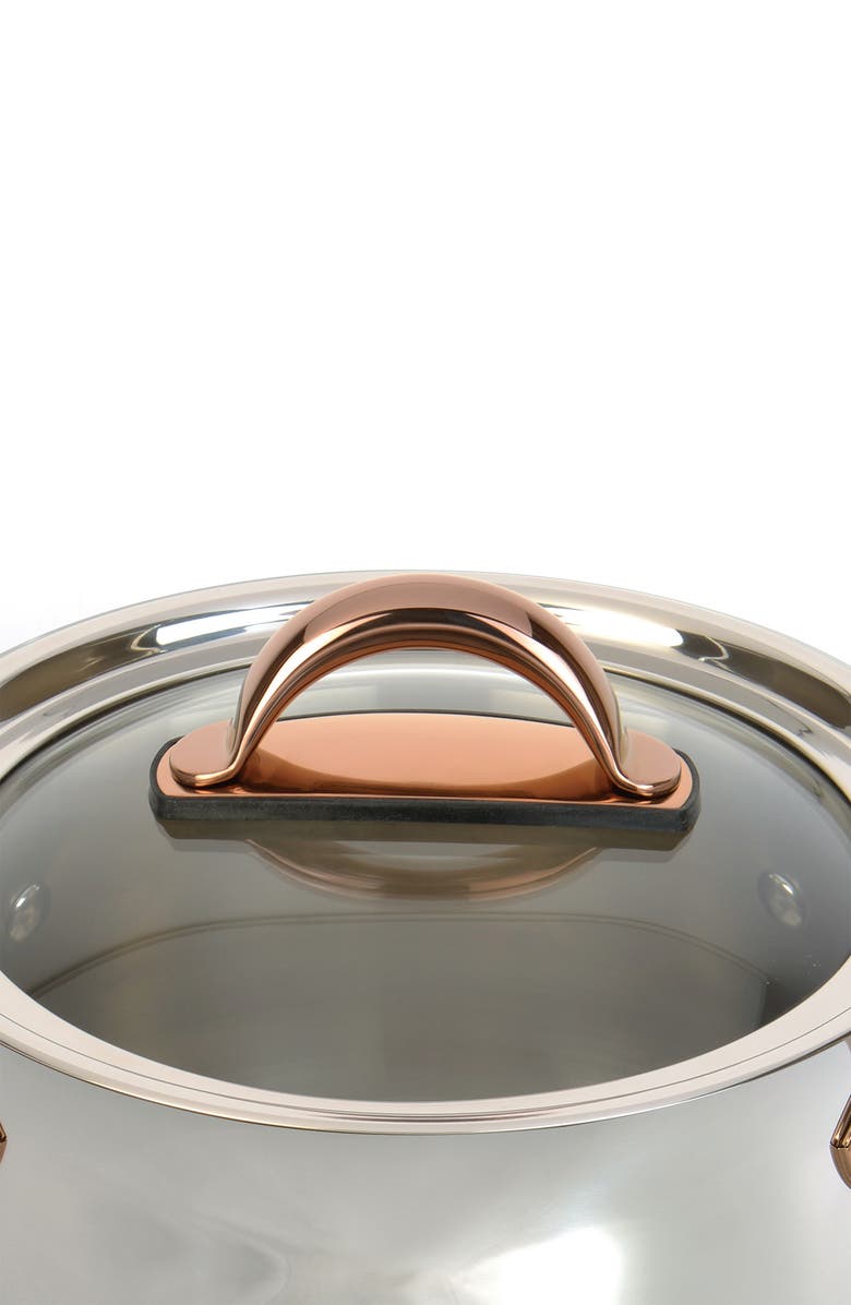 BergHOFF INTERNATIONAL Ouro Gold 18/10 Stainless Steel 8" Dutch Oven, Alternate, color, Silver