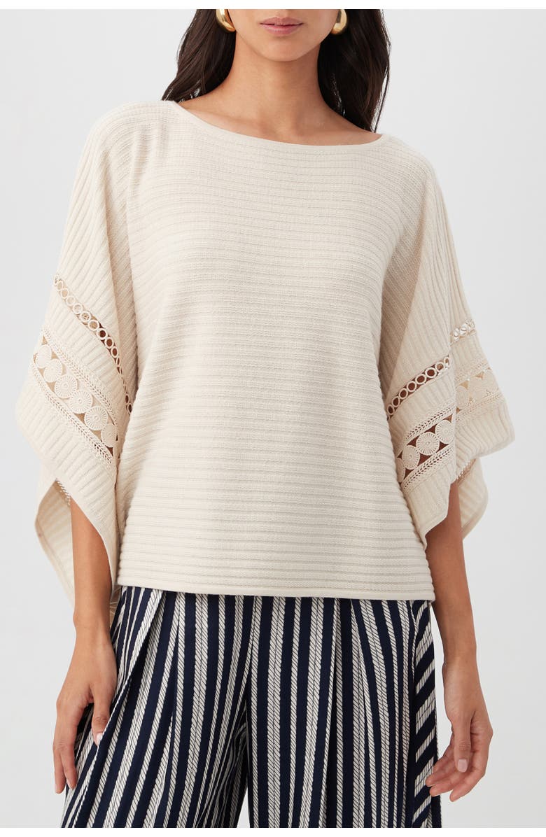 Trina Turk Chic Wrap 2 Sweater, Main, color, Fisherman's White