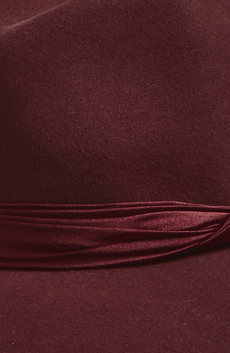 rag & bone Clara Wool Felt Fedora, Alternate, color, Bordeaux