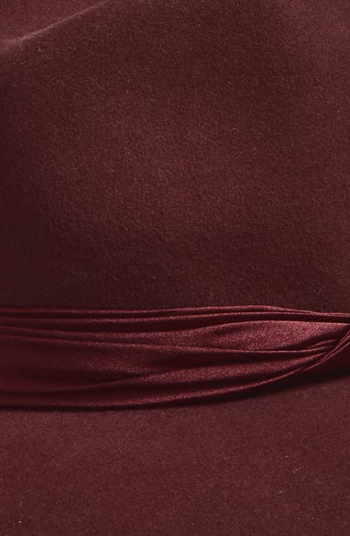 Rag & Bone Clara Wool Felt Fedora In Burgundy