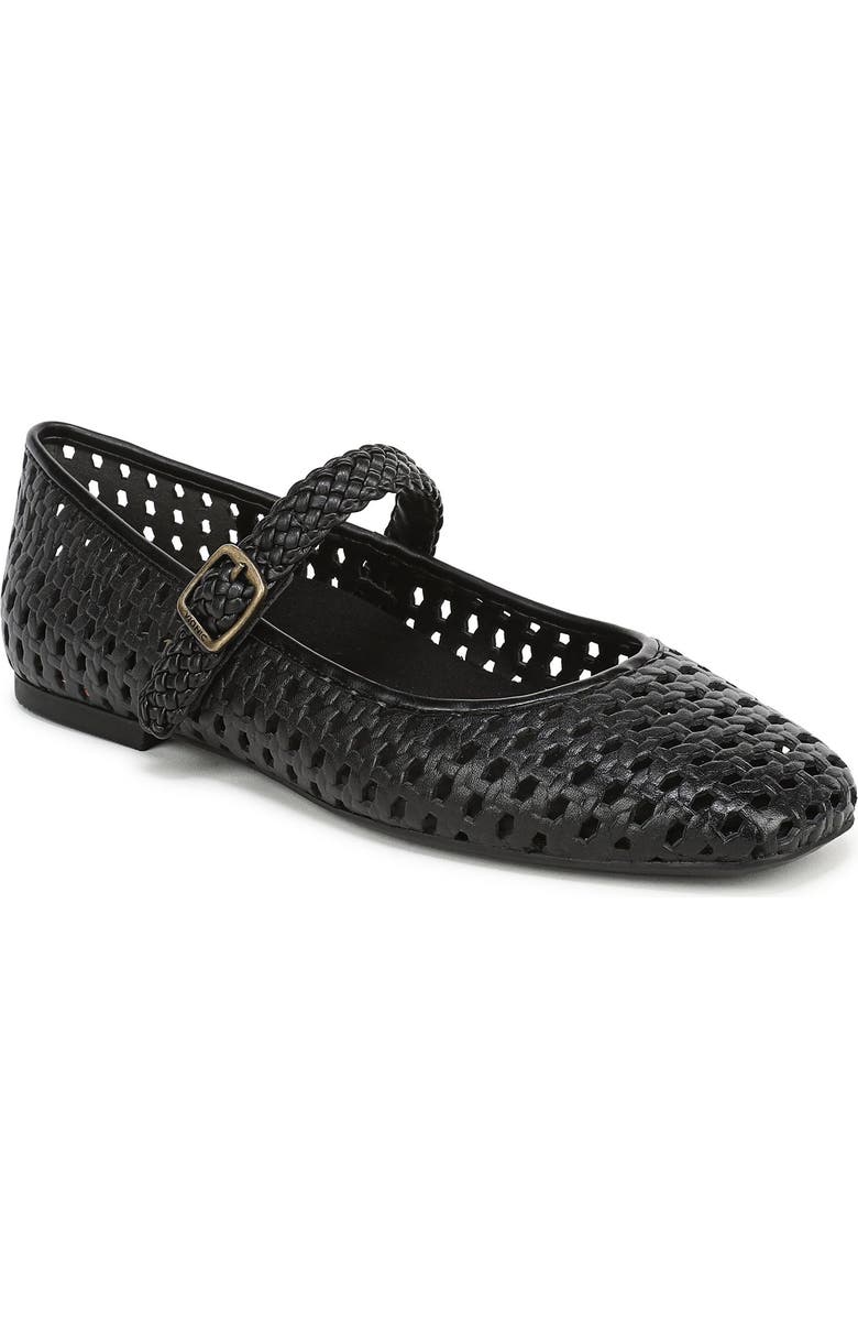Vionic Alameda Woven Mary Jane Flat, Main, color, Black