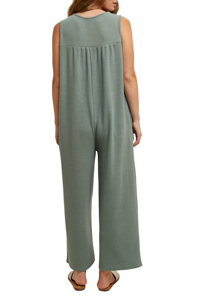 Rib Knit Wide Leg Jumpsuit, Alternate, color, PISTACHIO