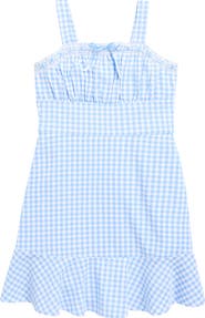 Ava & Yelly Kids' Emma Gingham Ruffle Hem Dress