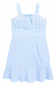 Ava & Yelly Kids' Emma Gingham Ruffle Hem Dress