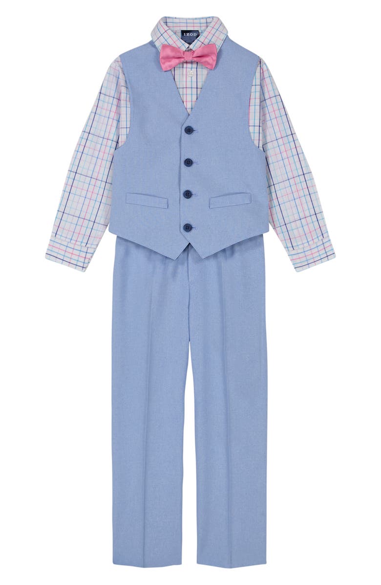 IZOD Kids' Heather Poplin Suit Set, Main, color, Medium Blue