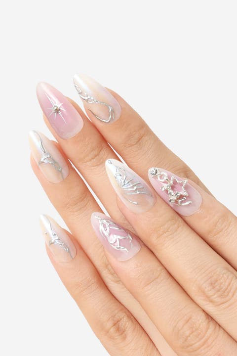 Fairy Wing Almond Press On Nails