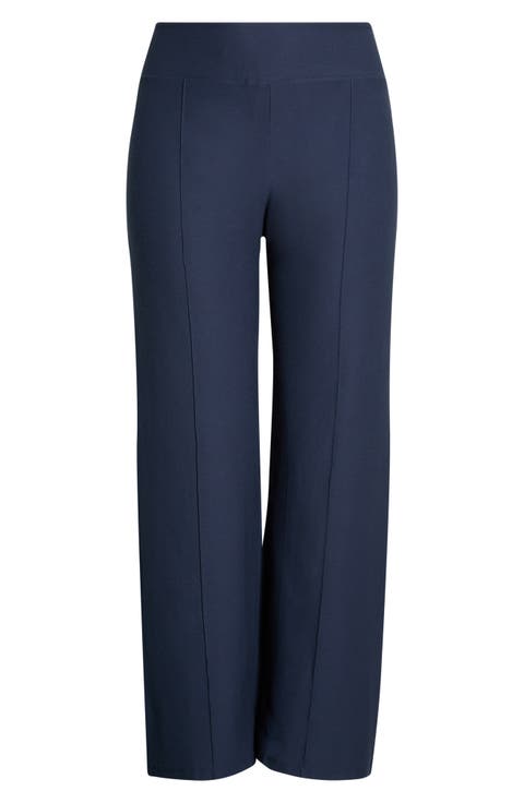 High Waist Wide Leg Seamed Pants