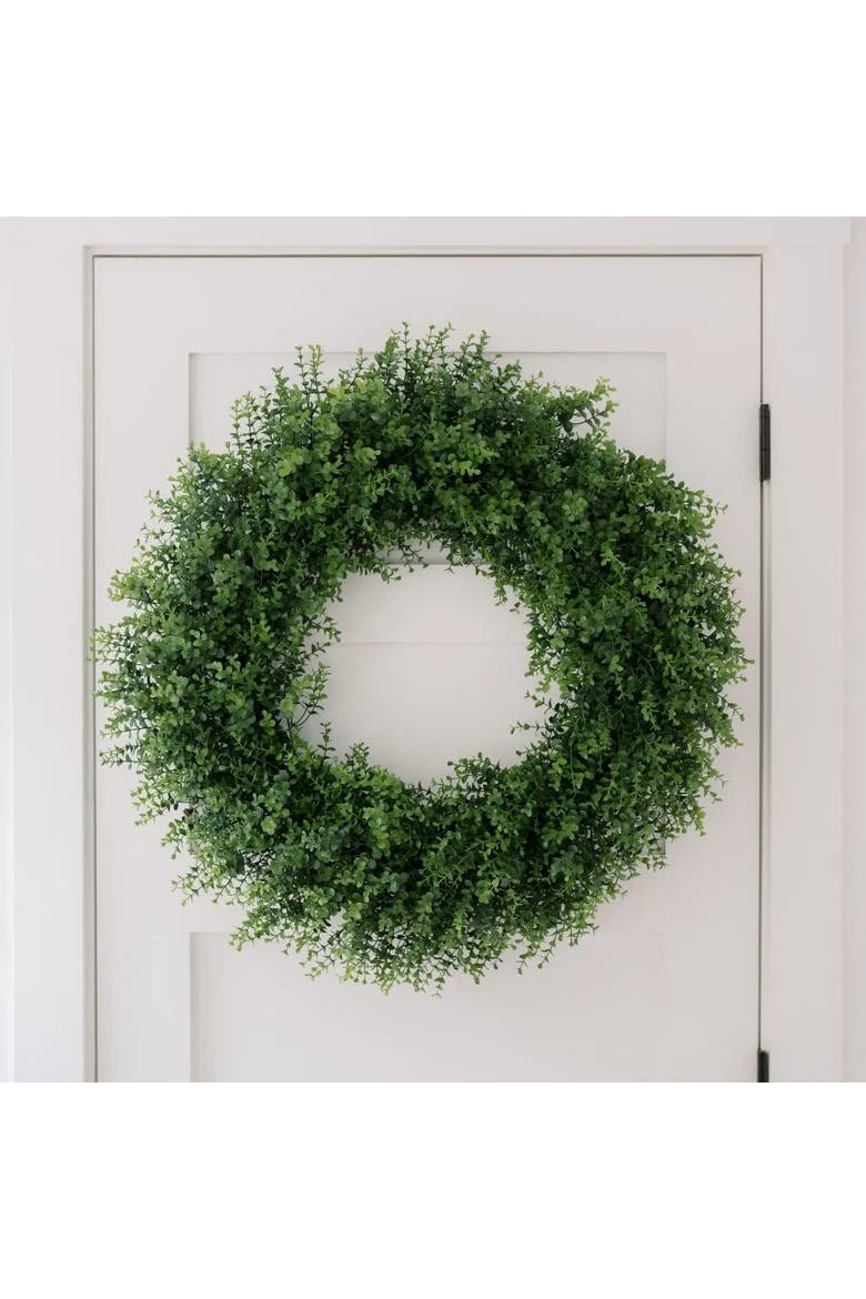 30" Artificial Boxwood Wreath by CG Hunter, Main, color, Green