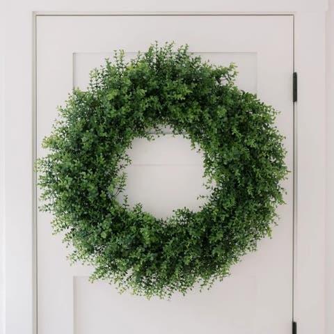 30" Artificial Boxwood Wreath by CG Hunter