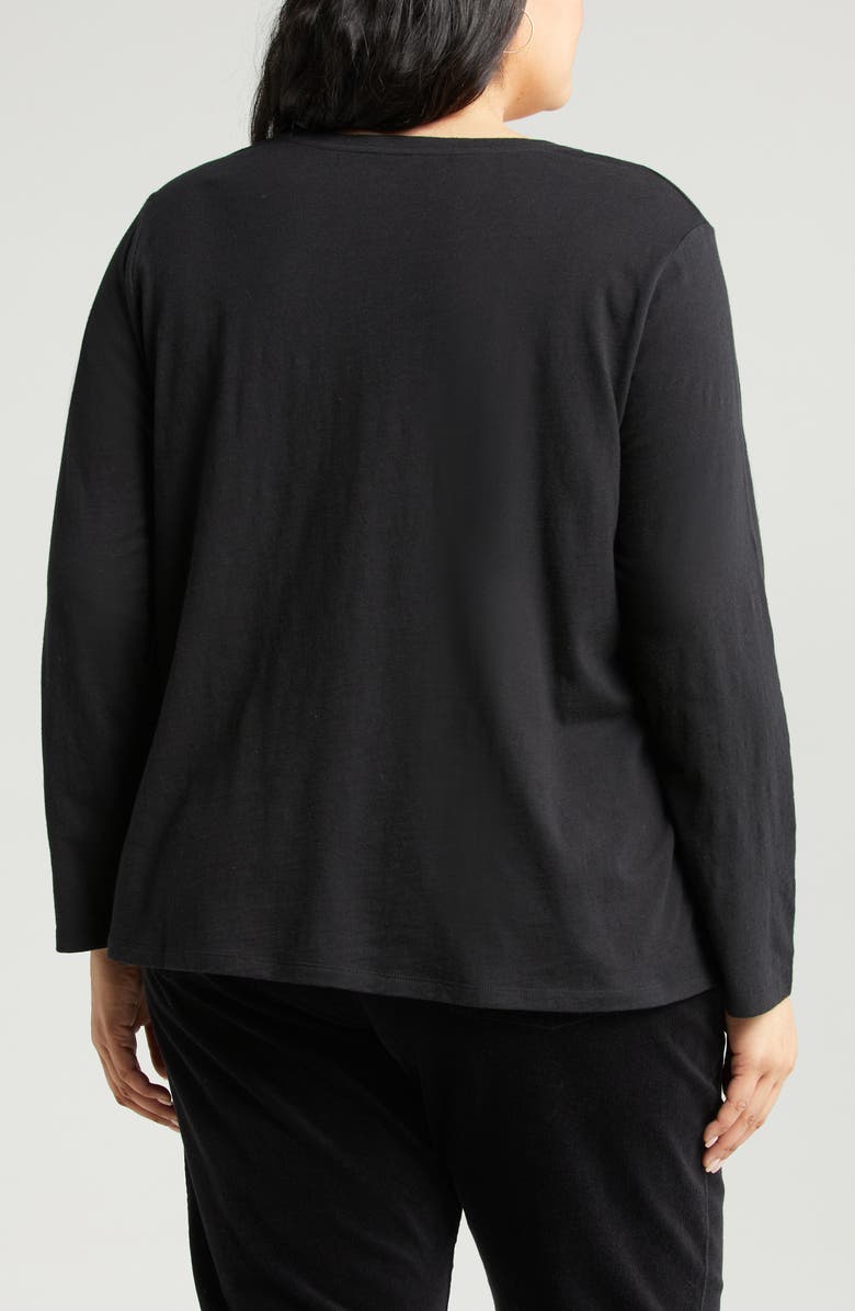 Eileen Fisher Easy V-Neck Organic Cotton Top, Alternate, color, 