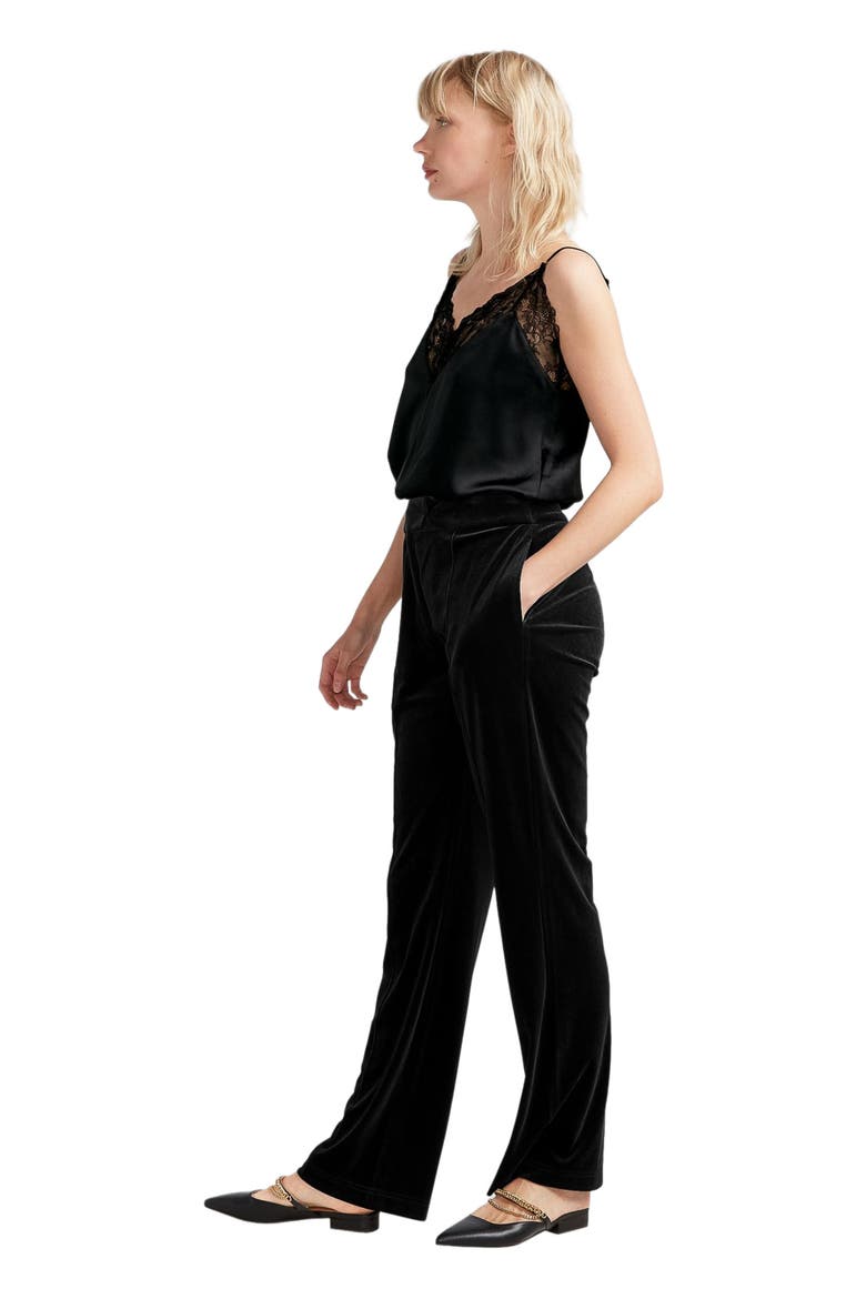 Reverie Velvet Pant, Alternate, color, Black