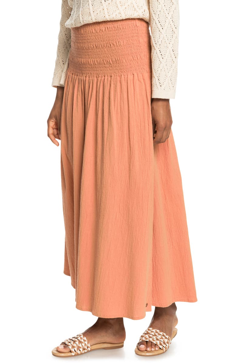 Roxy Cute Smocked Waist Maxi Skirt, Alternate, color, 