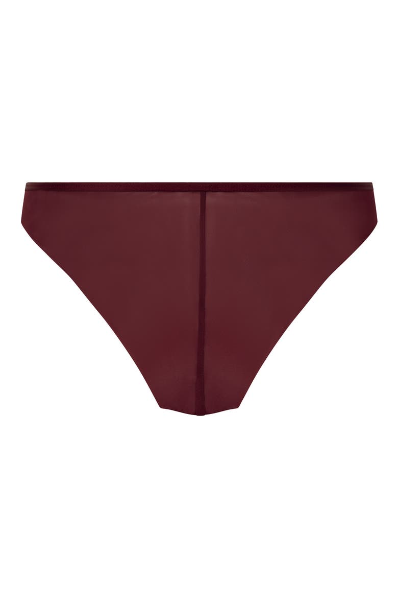 Hollie Embroidered Mesh Brazilian Panties, Alternate, color, FIG
