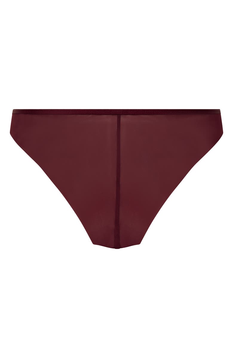 Hunkemöller Hollie Embroidered Mesh Brazilian Panties, Alternate, color, Fig