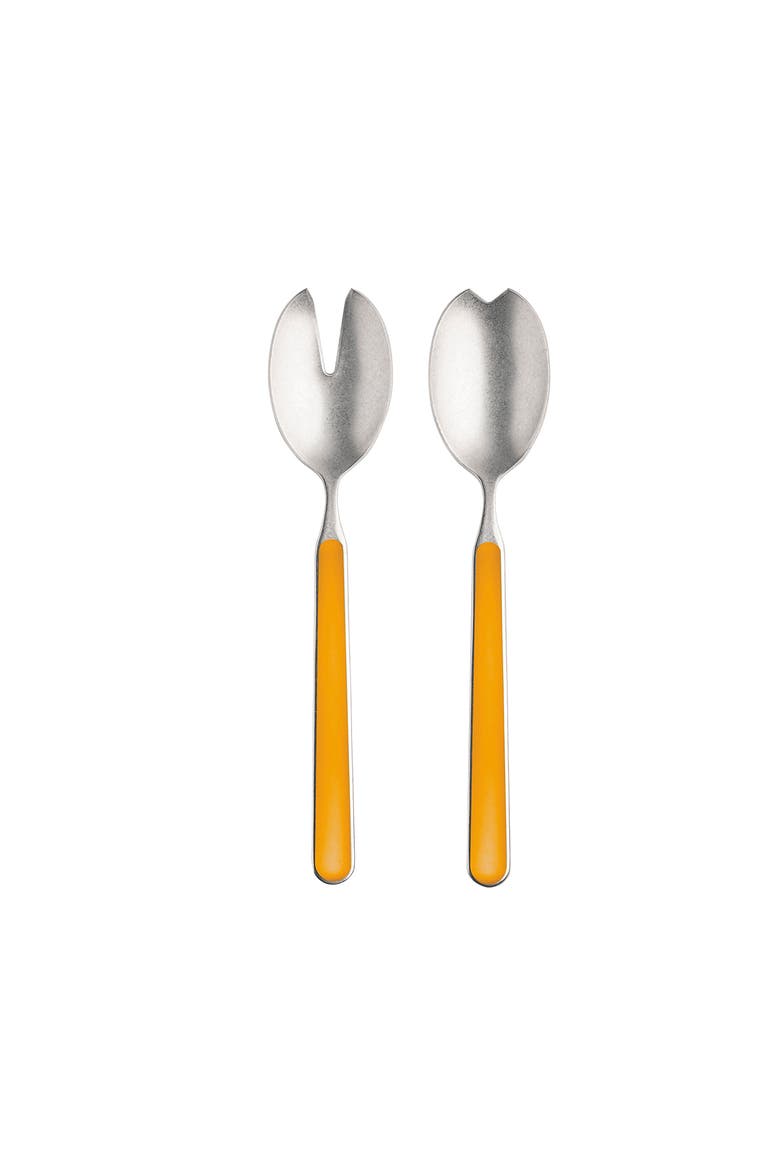 Fantasia Pewter Salad Serving Set - 2 Pieces, Main, color, Mustard