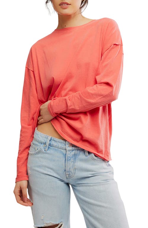 Free People Nina Long Sleeve T-shirt In Red