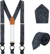 Trafalgar Sobee Paisley Brace Necktie & Pocket Square