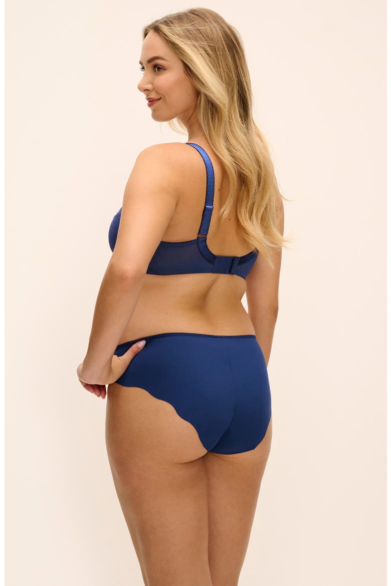 Marie Underwire Side Support Plunge Bra, Alternate, color, SAPPHIRE