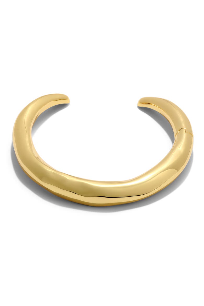 Molten 14k Gold Plated Hinge Collar Necklace, Main, color, YELLOW GOLD