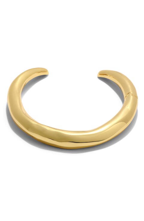 Molten 14k Gold Plated Hinge Collar Necklace