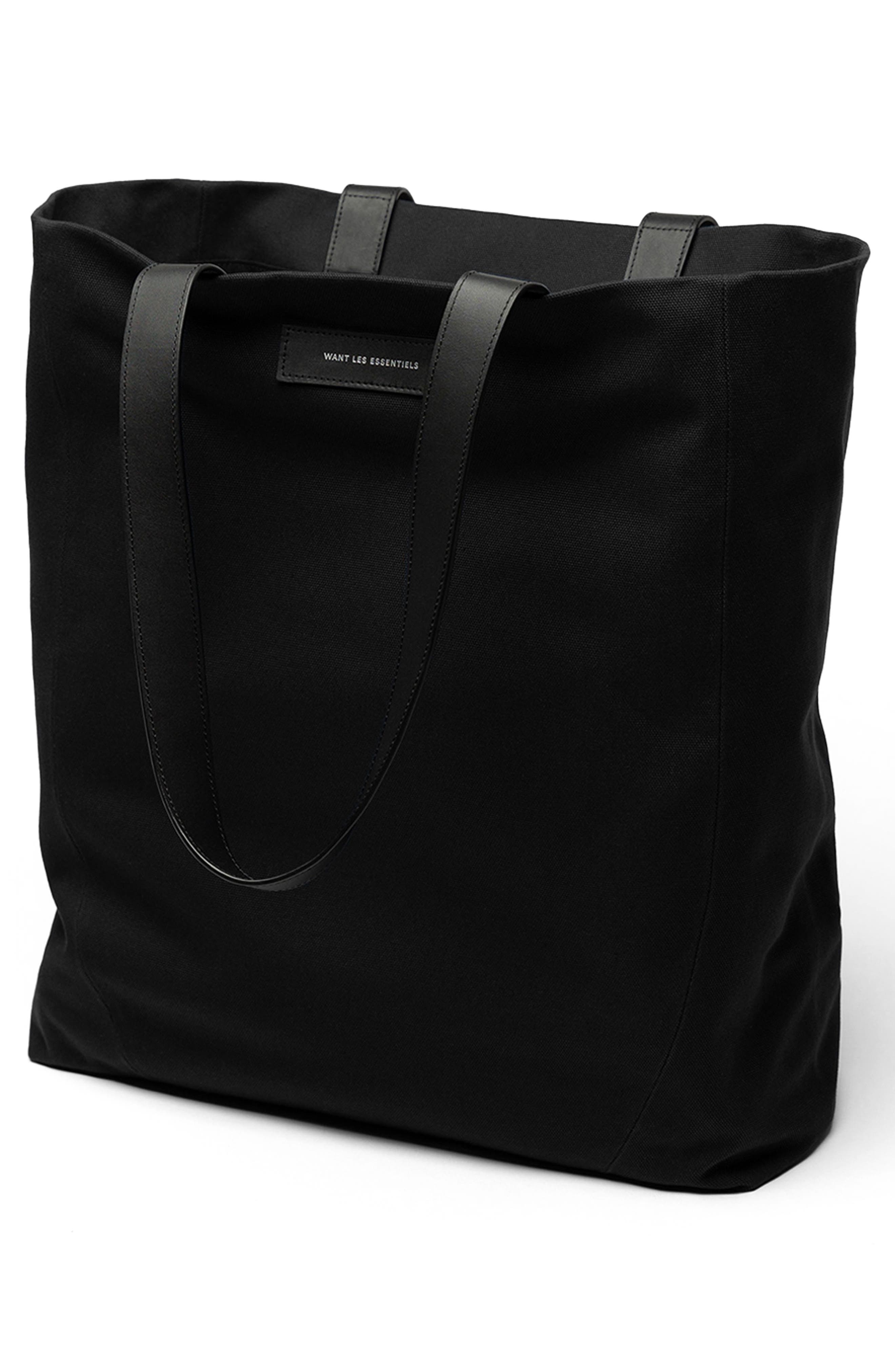 WANT Les Essentiels Kenora Organic Cotton Canvas Tote, Alternate, color, Black