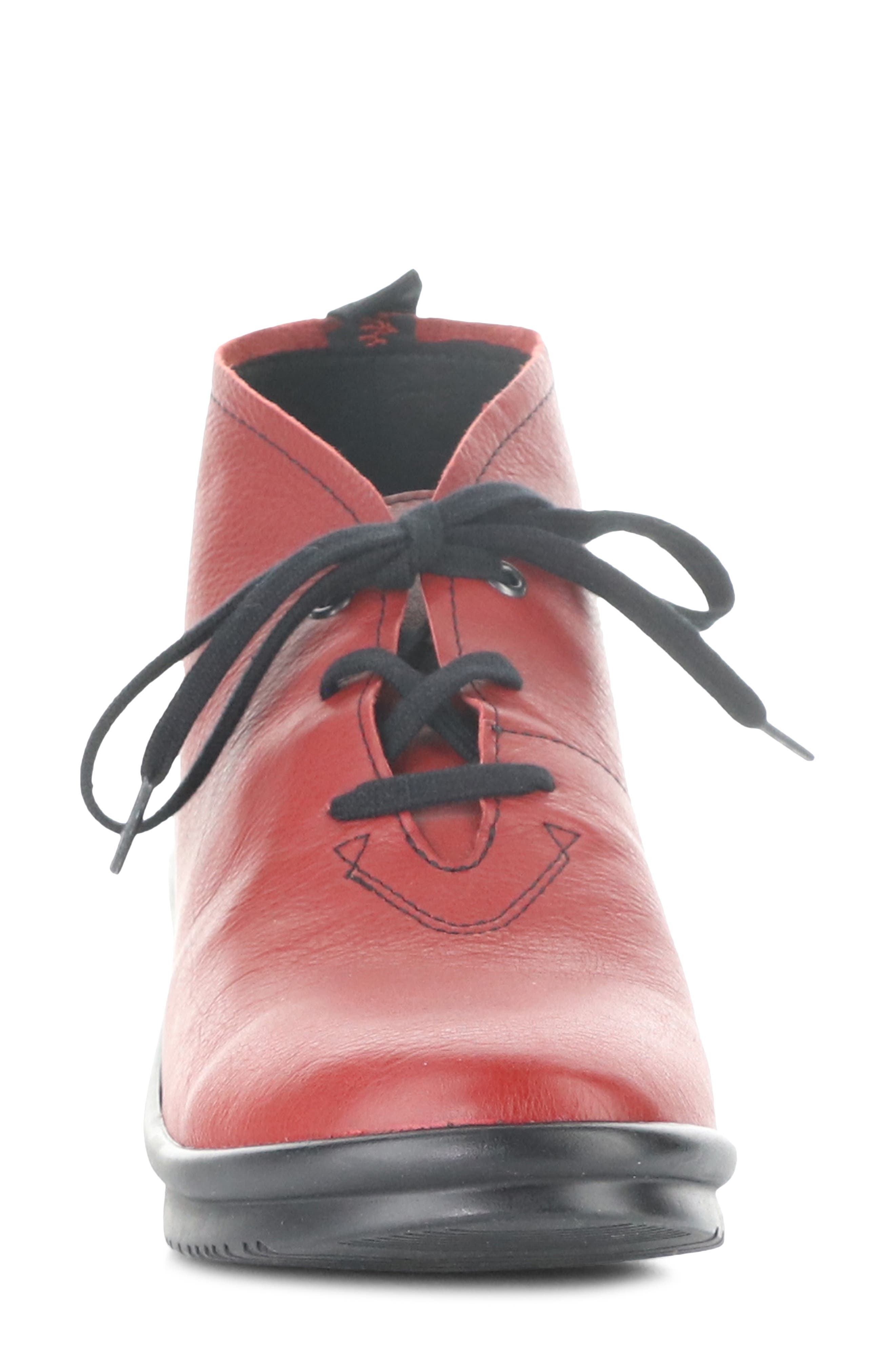 Wedge Bootie, Alternate, color, 000 RED SMOOTH LEATHER